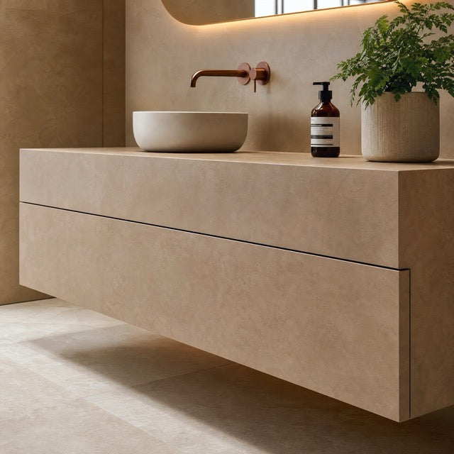 Mobile bagno in microcemento