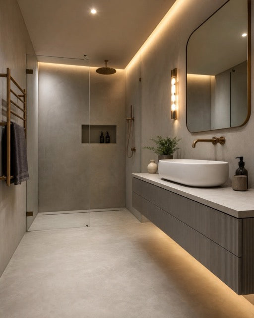 Bagno in microcemento