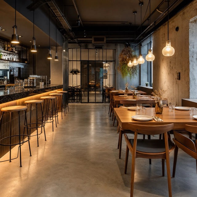 Locale gastronomico in microcemento